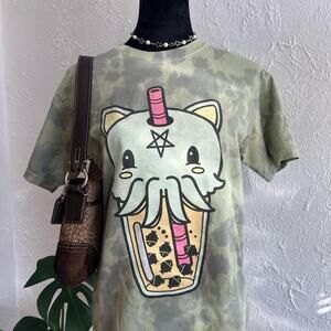 Kawaii krypt tie dye octopus women tshirt